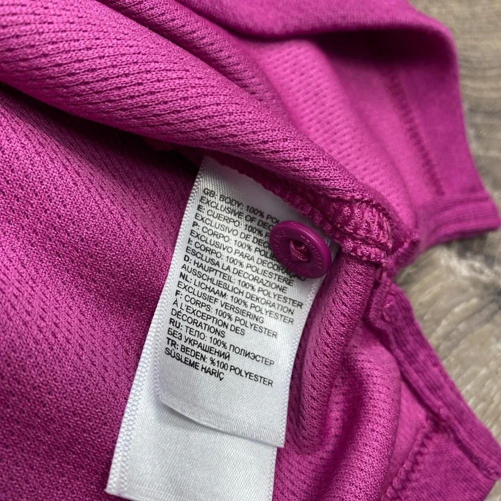 The North Face Polo Shirt Mens Medium Purple FlashDry Short Sleeve Hiking Casual